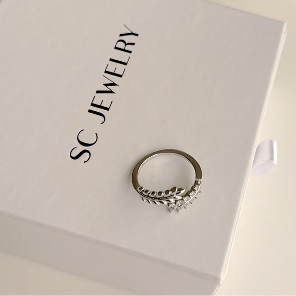 Platinum Plated Spike Adjustable Ring Waterproof Jewelry - Picture 7 of 15